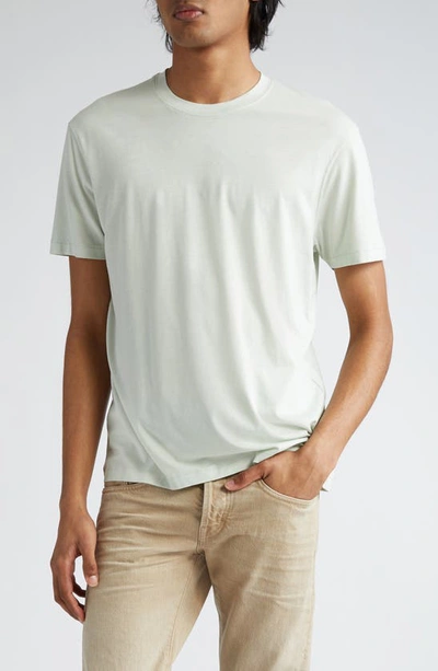 Tom Ford Men's Lyocell-cotton Crewneck T-shirt In Pale Mint