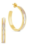 Sterling Forever Mishel Hoops In Gold