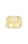 Sterling Forever Colsie Cigar Band Ring In Yellow