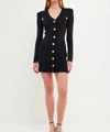 2.7 August Apparel Down To Business Dress In Black In Black