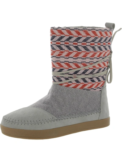 Toms Nepal Womens Suede Pull On Mid-calf Boots In Multi