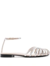 Alevì Rebecca Crystal-embellished Caged Sandals