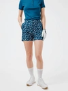 J. Lindeberg Gwen Printed Golf Short In Moroccan Blue Animal In Multi