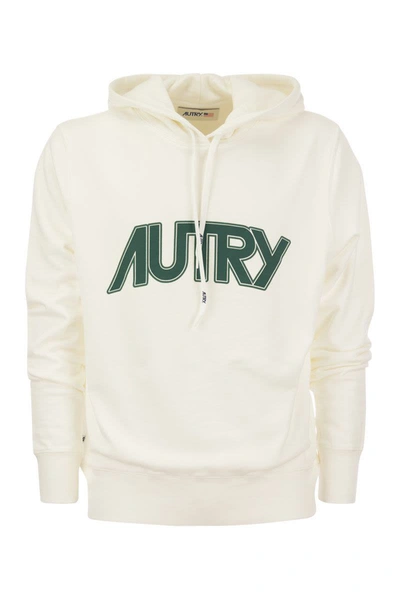 Autry Hoodie With Logo In White