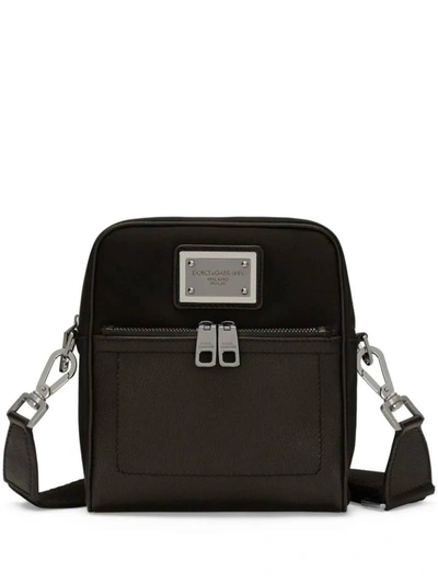 Dolce & Gabbana Designer Men's Bags Shoulder Bag With Logo In Black