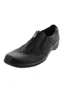 Munro American Berkley Womens Leather Solid Wedge Heels In Black