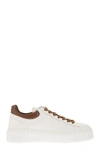 Hogan Contemporary H-stripes Leather Sneakers With Dynamic Design In Leather
