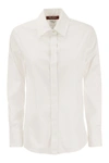 Max Mara Osteo Cotton Shirt With Laces In White