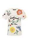 Weekend Max Mara Womens Whte Cinema Graphic-print Cotton-jersey T-shirt In White