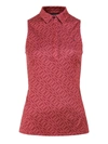 J. Lindeberg Dena Print Sleeveless Top In Hot Pink Bridge Monogram In Multi