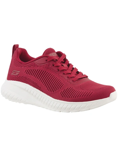 Bobs From Skechers Bobs Squad Chaos-face Off Womens Faux Suede Fitness Casual And Fashion Sneakers In Red
