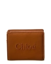 CHLOÉ SENSE LEATHER COMPACT WALLET