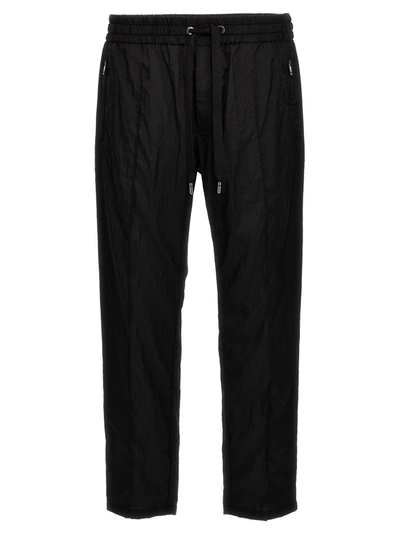 Dolce & Gabbana Light Nylon Joggers Pants In Black