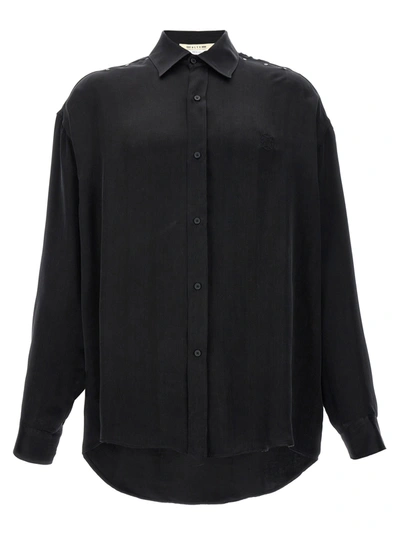1017 Alyx 9 Sm Logo Embroidery Cupro Shirt Shirt, Blouse Black