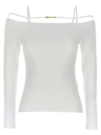 Jacquemus White Le Papier 'le T-shirt Sierra' Long Sleeve T-shirt In 100 White