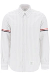 Thom Browne Cotton Shirt With Chest Pocket And Cuffed Sleeves