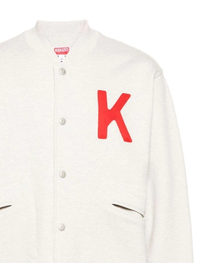 Kenzo Sweatshirt With Embroidery In Gris Clair