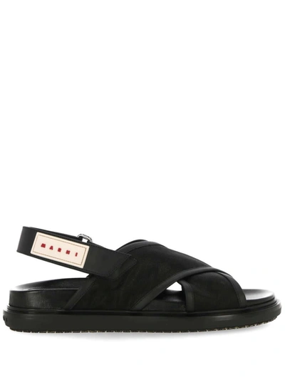 Marni Fussbett Sandals In Black