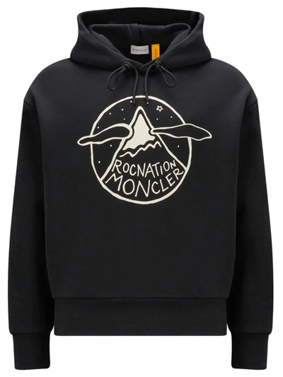Moncler Genius Men's Moncler X Roc Nation Designed By Jay-z Logo Hoodie In Black