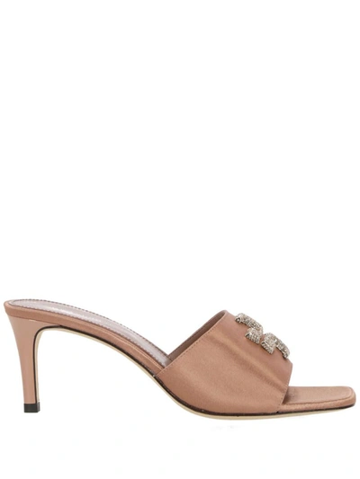 Tory Burch Eleanor Pave Mules In Vintage Mauve