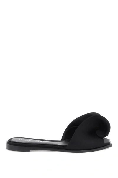 ALEXANDER MCQUEEN ALEXANDER MCQUEEN SLIDES WITH SILK DETAIL WOMEN