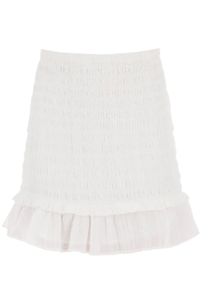 Isabel Marant Étoile Marant Étoile Woman Mini Skirt White Size 6 Cotton, Viscose