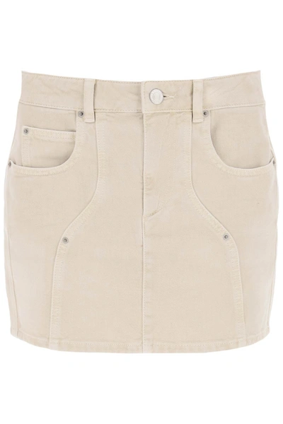 Isabel Marant Étoile Isabel Marant Etoile Vesna Denim Mini Skirt In Beige