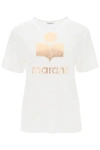 Isabel Marant Étoile Isabel Marant Etoile Zewel T-shirt With Metallic Logo Print In White