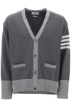 THOM BROWNE THOM BROWNE COTTON CARDIGAN WITH HECTOR INTARSIA MEN