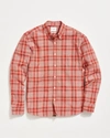 Billy Reid John Standard Fit Plaid Linen Button-up Shirt In Toolbox Red