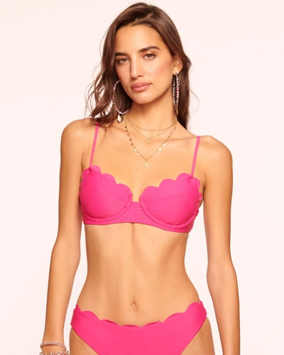 Ramy Brook Leyla Scalloped Underwire Bikini Top In Perfect Pink