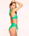 Ramy Brook Kimber Belted Bikini Bottoms In Palm Green