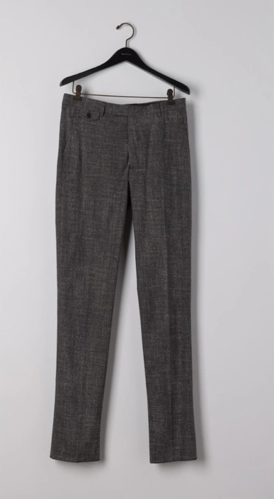 Billy Reid Slub Flat Front Trouser - Charcoal