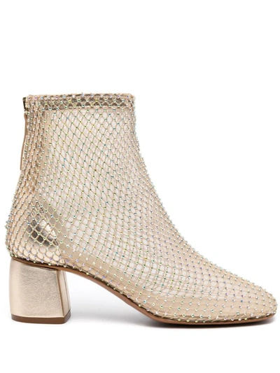 Forte Forte Forte_forte Strass Mesh Anckle Boots Shoes In 0088 Crystal