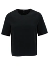 Theory Black T-shirt With U Neckline In Black