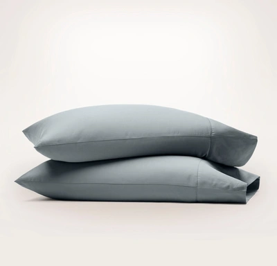 Boll & Branch Organic Signature Hemmed Pillowcase Set In Bluestone
