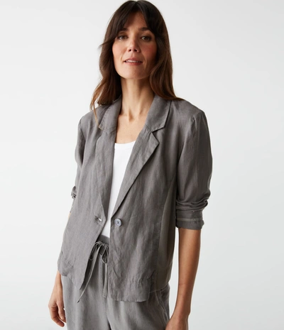 Michael Stars Pearson Linen Blazer In Oxide