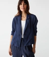 Michael Stars Pearson Linen Blazer In Nocturnal