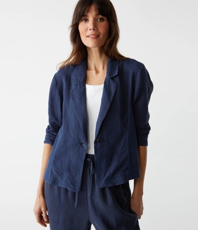 Michael Stars Pearson Linen Blazer In Nocturnal