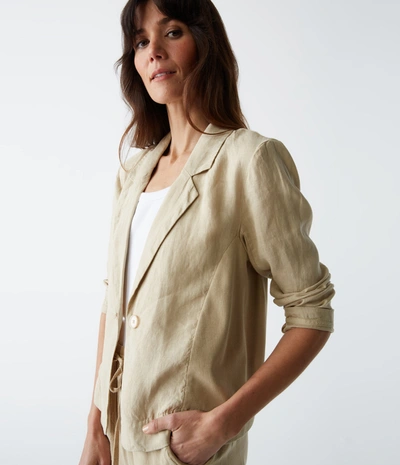 Michael Stars Pearson Linen Blazer In Natural