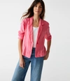 Michael Stars Pearson Linen Blazer In Flamingo