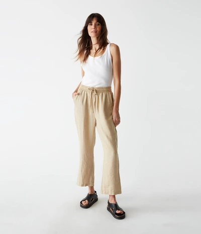 Michael Stars Nolan Pull On Linen Pant In Natural