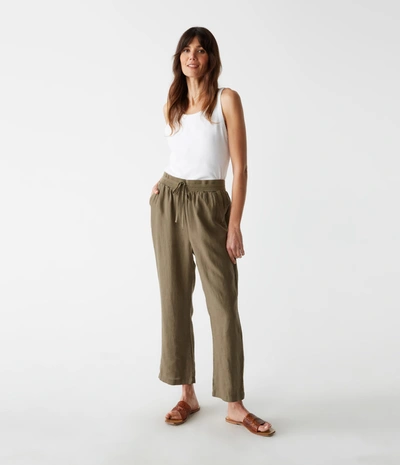 Michael Stars Nolan Pull On Linen Pant In Camo