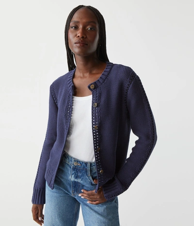 Michael Stars Adaline Button Front Cardigan In Nocturnal