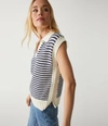 Michael Stars Torrance Sweater Vest In Nocturnal Stripe