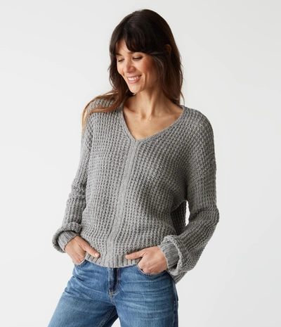 Michael Stars Kelsie Pullover Sweater In Heather Grey