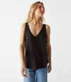 Michael Stars Scarlett V-neck Tank In Black