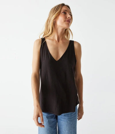 Michael Stars Scarlett V-neck Tank In Black