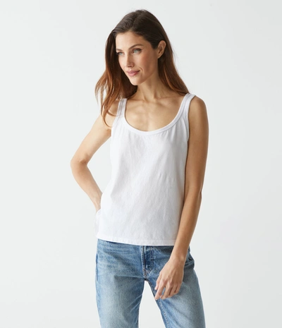 Michael Stars Olympia Scoop Neck Tank In White