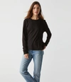 Michael Stars Clarissa Long Sleeve Tee In Black